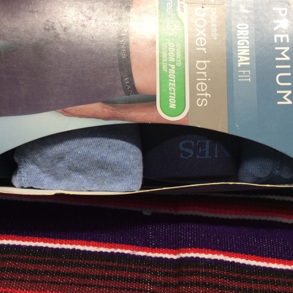 HANES PREMIUM 100% COTTON MEN’S BOXER BRIEFS ORIGINAL FIT 4 PACK SIZE: SMALL - Picture 9 of 11